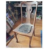 Oak t back chair