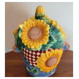 Cookie jar - Sunflowers in a bucket