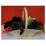 Basket of rubber grapes