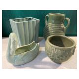 4 piece pottery vases/planters