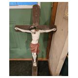 Antique cross with concrete? Jesus