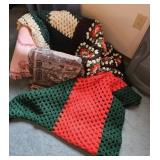 Tote of throws and afghans