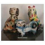 3pcs Carnival chalkware - dogs