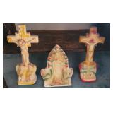 Carnival chalkware - 3pcs religious