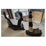 2 cast iron door stops