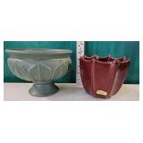Haeger planters red and green