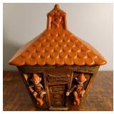 Cookie jar elf schoolhouse.