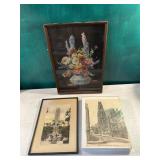 3 piece art - flowers & architecture