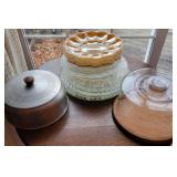 Lot of plates and cake covers