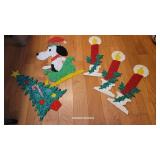 5pcs Christmas plastic incl Snoopy