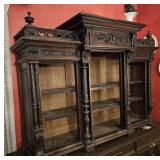 Gothic oak bookshelf 60"17"45"