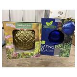 2 gazing balls/globes