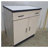 2 door 1 drawer tin cabinet  30"20"36"