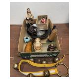 Box lot of misc. - door knob bells, Japanese