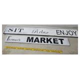 2 wood signs