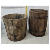 Nail keg, wood bucket