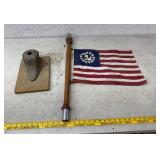 Boat flag and lights