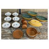 Bennington crock, Denby casseroles, studio