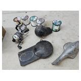 Fishing reels, line, weights