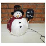Cute Fiber Optic Snowman. Measures 13" tall.