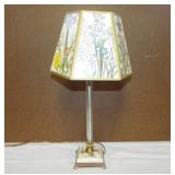 Beautiful Porcelain/metal base candlestick lamp.