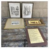 Box of framed art/prints