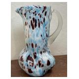 Blown glass pitcher