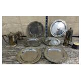 Box of silver serving pieces