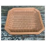 Bennington Pottery basket weave serving tray