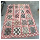 Beautiful quilt topper with beautiful colors.
