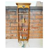 Country wooden shelf decor with contents. Shelf