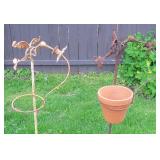 Vintage Pair Cast Iron Garden Hummingbird