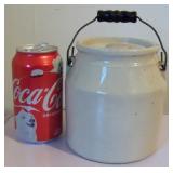 Antique 19th C. Stoneware Preserves Crock Jar w/