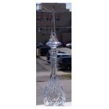Vintage 21" tall Cut Crystal Glass Decanter
