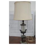 Art deco Bronze/Crystal Small table lamp