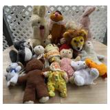 Collection of Vintage Stuffed Animals