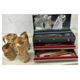 Toolbox with contents and bags of screws