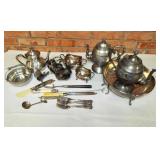 Large box of silverplate. Antique & vintage.