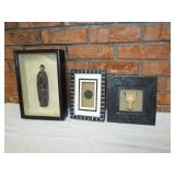 Africa shadowbox wall art.  Lot of 3 pictures.