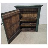 Green 1 door cupboard 31"14"37"
