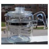 Vintage PYREX Flameware 4-6 Cup Glass Coffee Pot