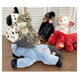 Very clean, TY beanie babies & 1 gund bear