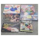 6 games - trouble, bingo, Scrabble, etc