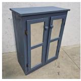 2 door pierced tin cabinet 26"13"32"