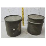 2 military cans