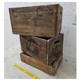 3 advertising crates