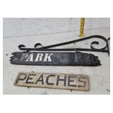 Peaches, Park pl sign