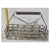 Milk bottles with holder