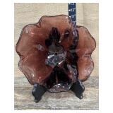 Amethyst art glass bowl