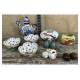 Box of oriental inspired items